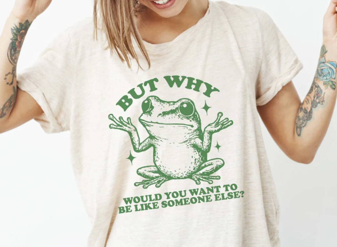 SS76 But Why Frog Screen Print