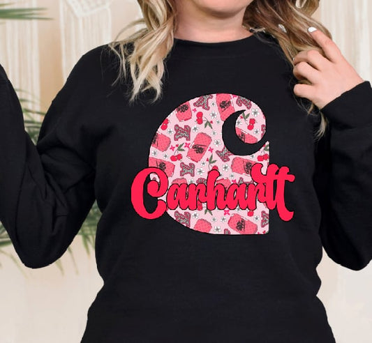 Pink cherries car DTF Transfer