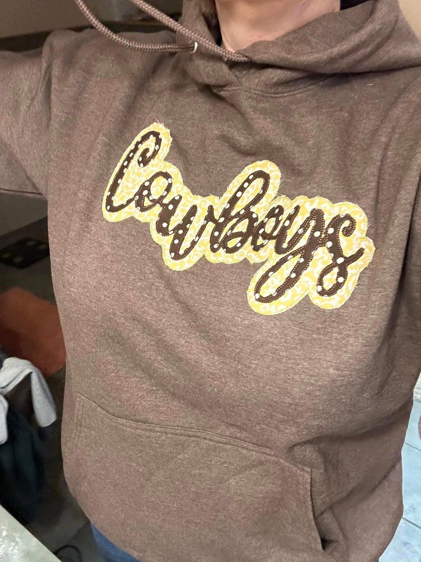 Applique Cowboys Hoodie