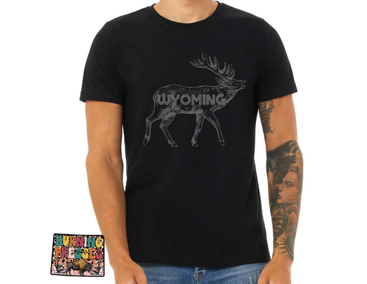 Men's Wyoming Elk T-shirt or Hoodie