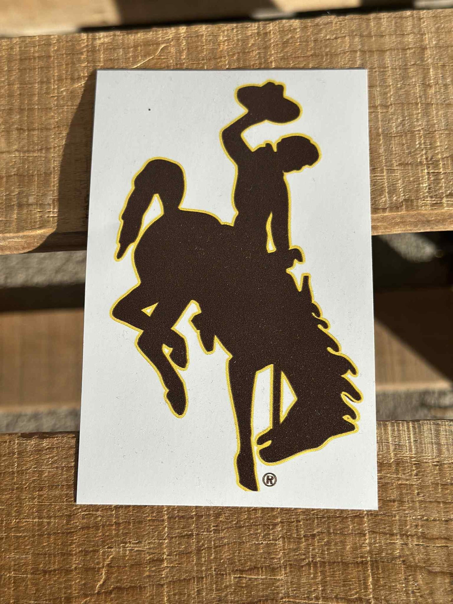 Wyoming Bucking Horse Vinyl Sticker