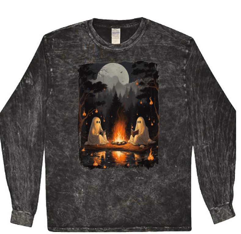 1387 Ghost Reading by Campfire DTF/Sublimation Transfer