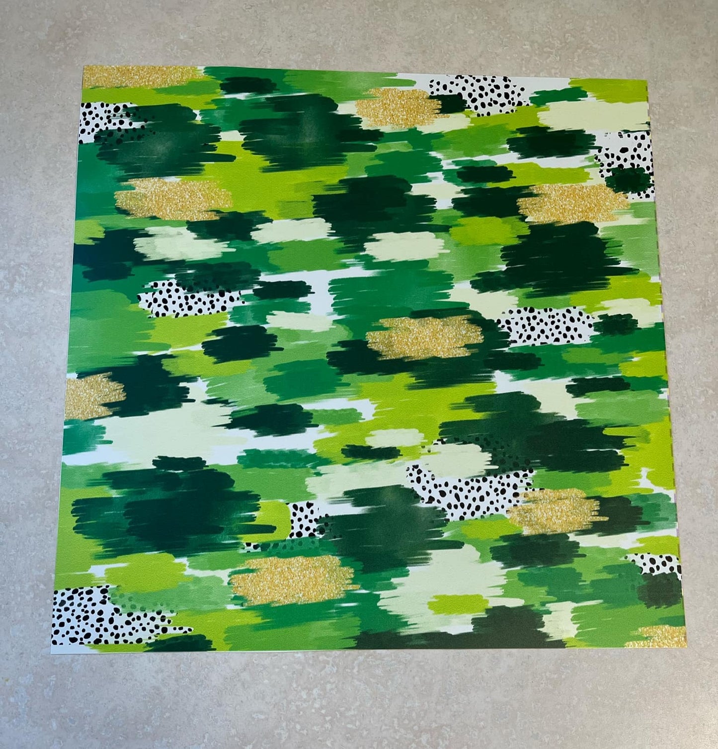 12x12in Green Vinyl Sheet