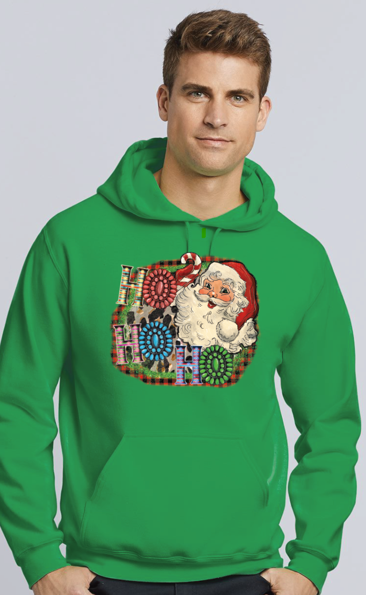 HO HO HO Santa Claus  with DTF transfers