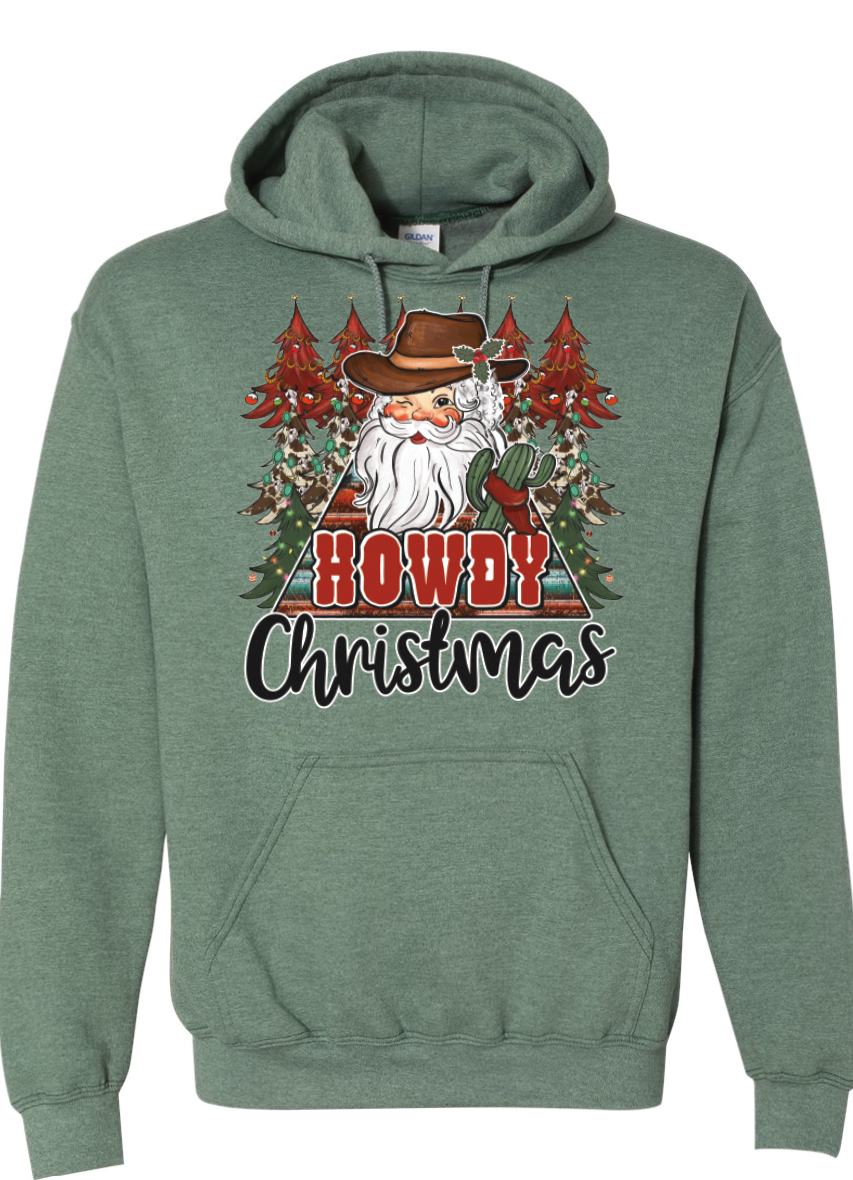 Howdy Christmas wester Santa Claus DTF transfers