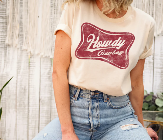 SS132 Howdy Cowboy Screen Print