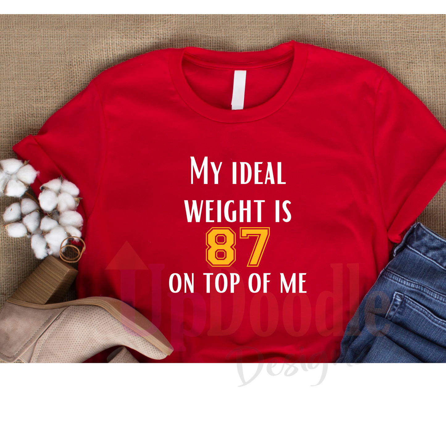 IDEAL WEIGHT TRAVIS KELCE 87 SAYINGS SPORTING DTF Print