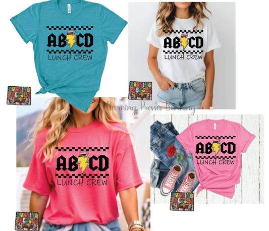 1740 ABCD Lunch Crew sublimation/DTF Transfer