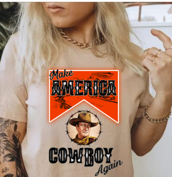 Make America Cowboy again DTF Transfer