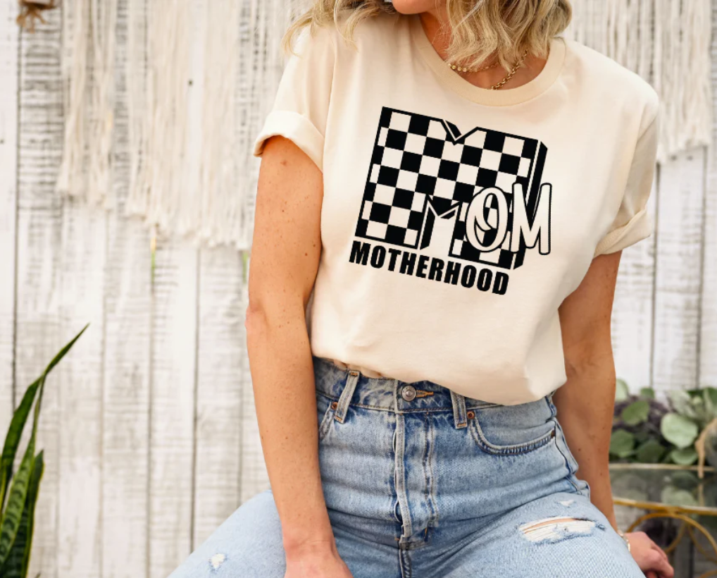 SS75 Motherhood Checkered Screen Print