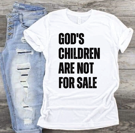 GOD'S children are not for sale in White or Black DTF transfers