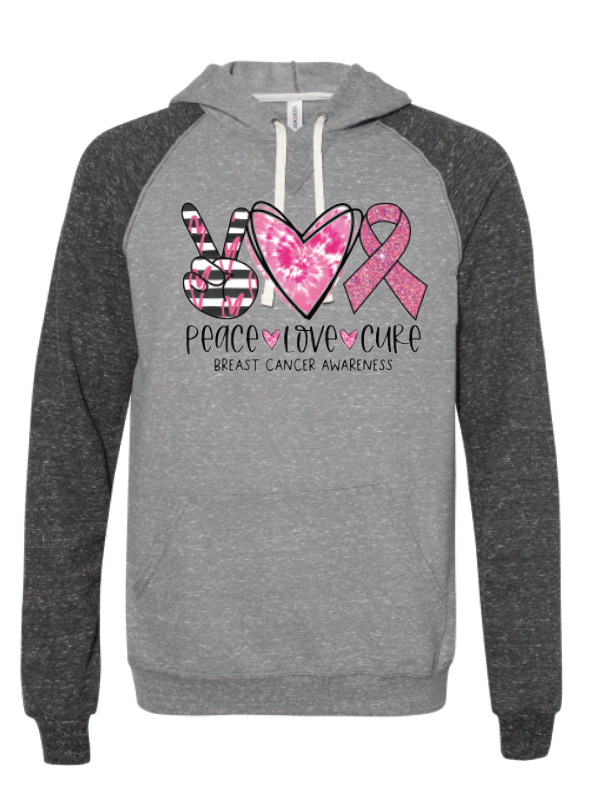 Peace Love Cure Breast Cancer DTF Transfer