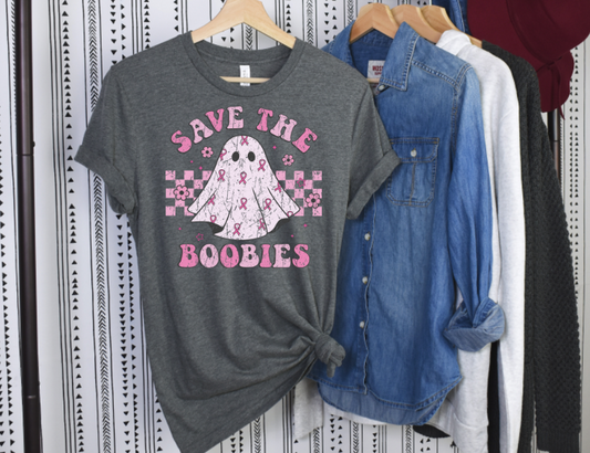 Save the Boobies DTF transfers