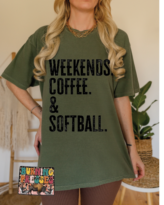 1935Weekends Coffee Softball Sublimation/DTF Transfer