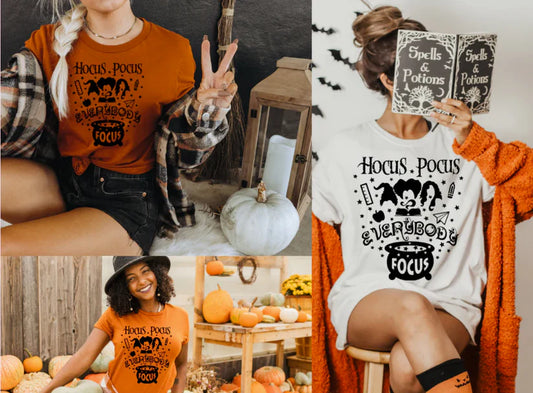 SS173 Hocus Pocus everyone needs to focus screen print