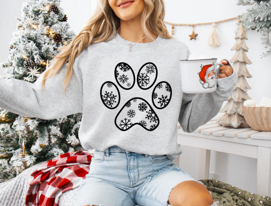 SS215 Snowflake Paw Screen Print