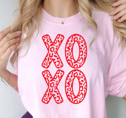 SS244 Xoxo Cheetah Stacked Screen Print