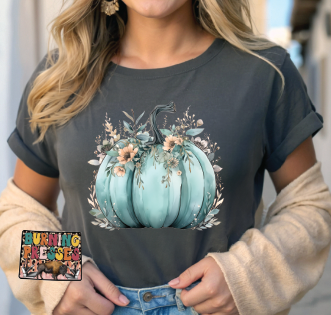 1877 Teal Pumpkin Scene DTF/Sublimation Transfer