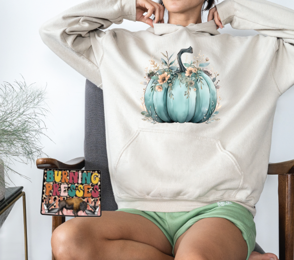 1877 Teal Pumpkin Scene DTF/Sublimation Transfer