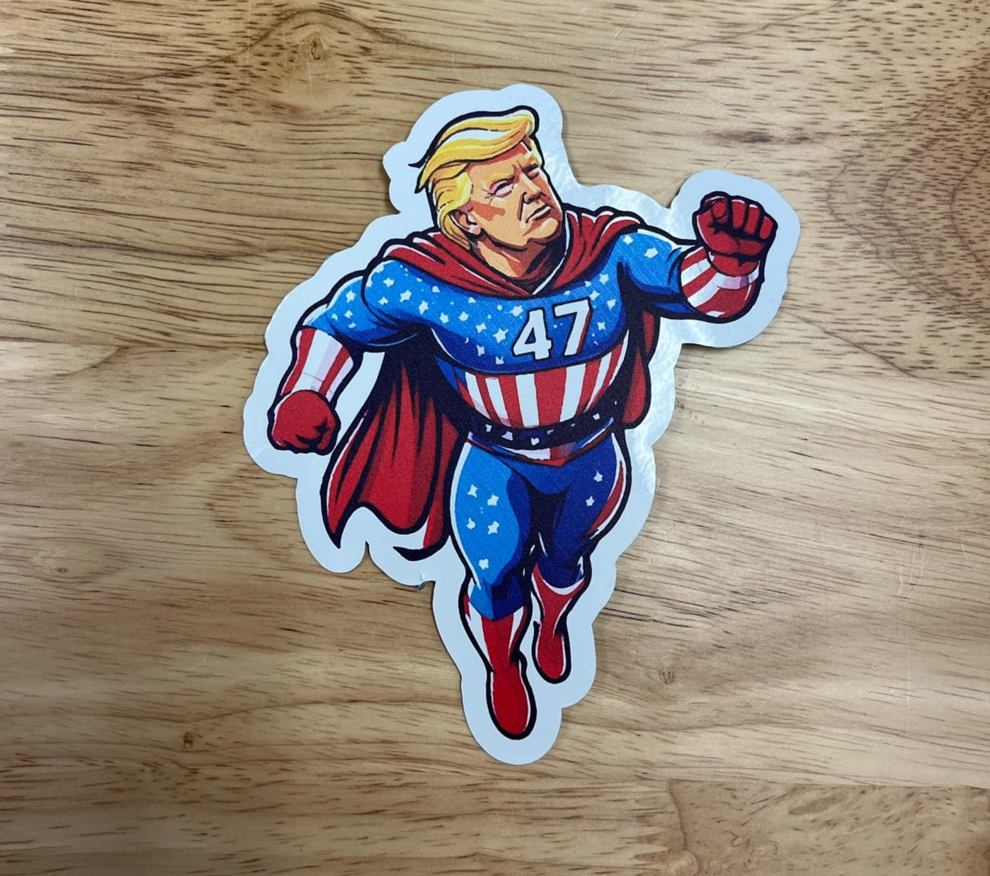 Trump Superhero Design 4.75" Sticker