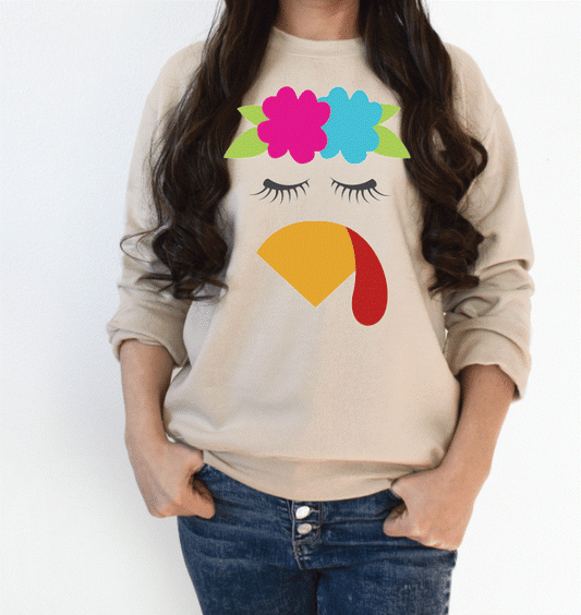 1397 Girl Turkey Face DTF/Sublimation Transfers