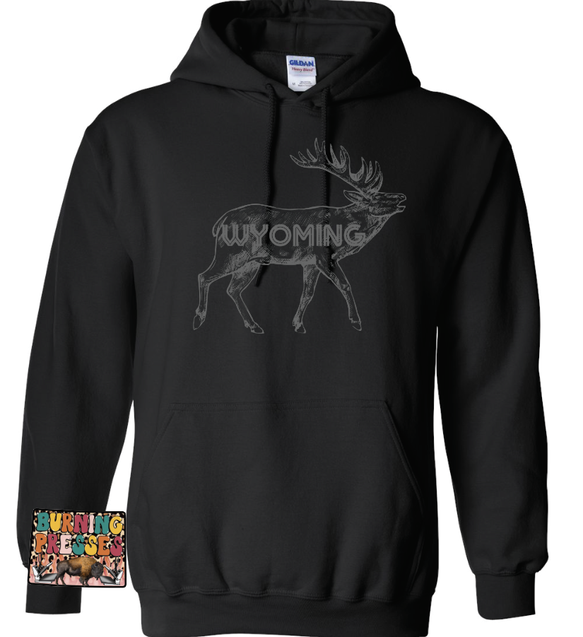 Men's Wyoming Elk T-shirt or Hoodie