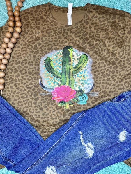 Cactus leopard DTF Print-Burning Presses