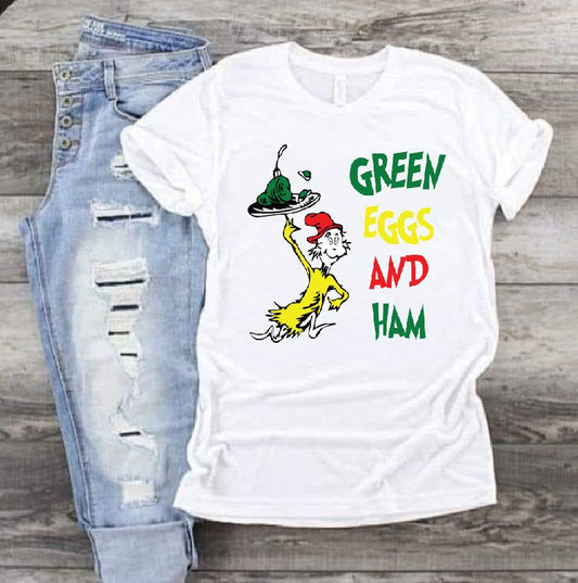 Green eggs and ham Dr Seuss DTF Print-Burning Presses