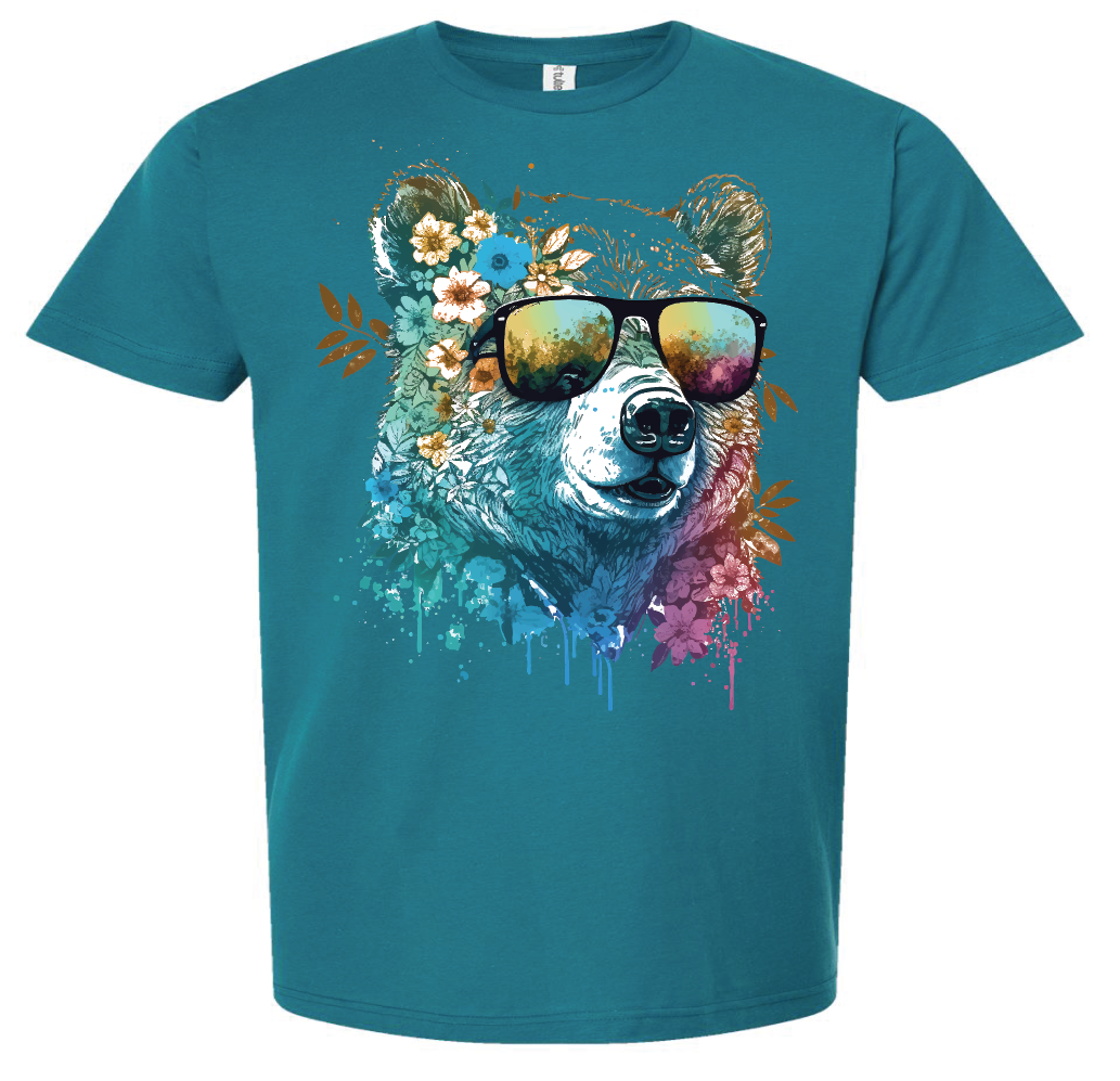 Cool Sunglasses Bear DTF Print