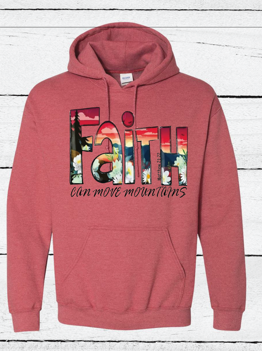 Faith can move mountains Hoodie-Burning Presses