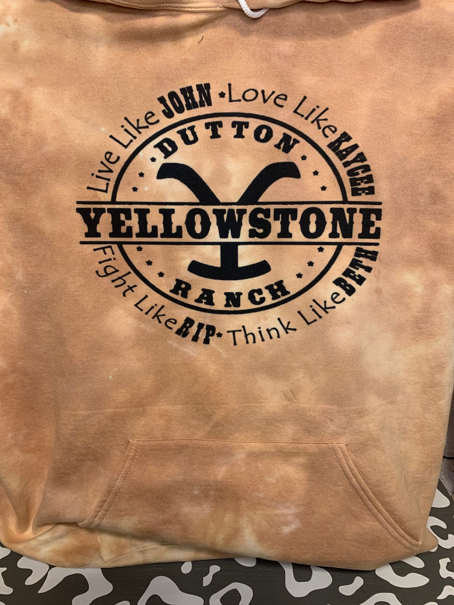 Golden Brown Yellowstone Hoodie-Burning Presses