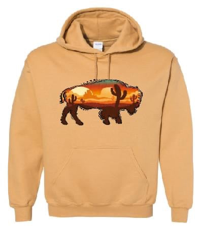 Wild West Buffalo hoodie-Burning Presses