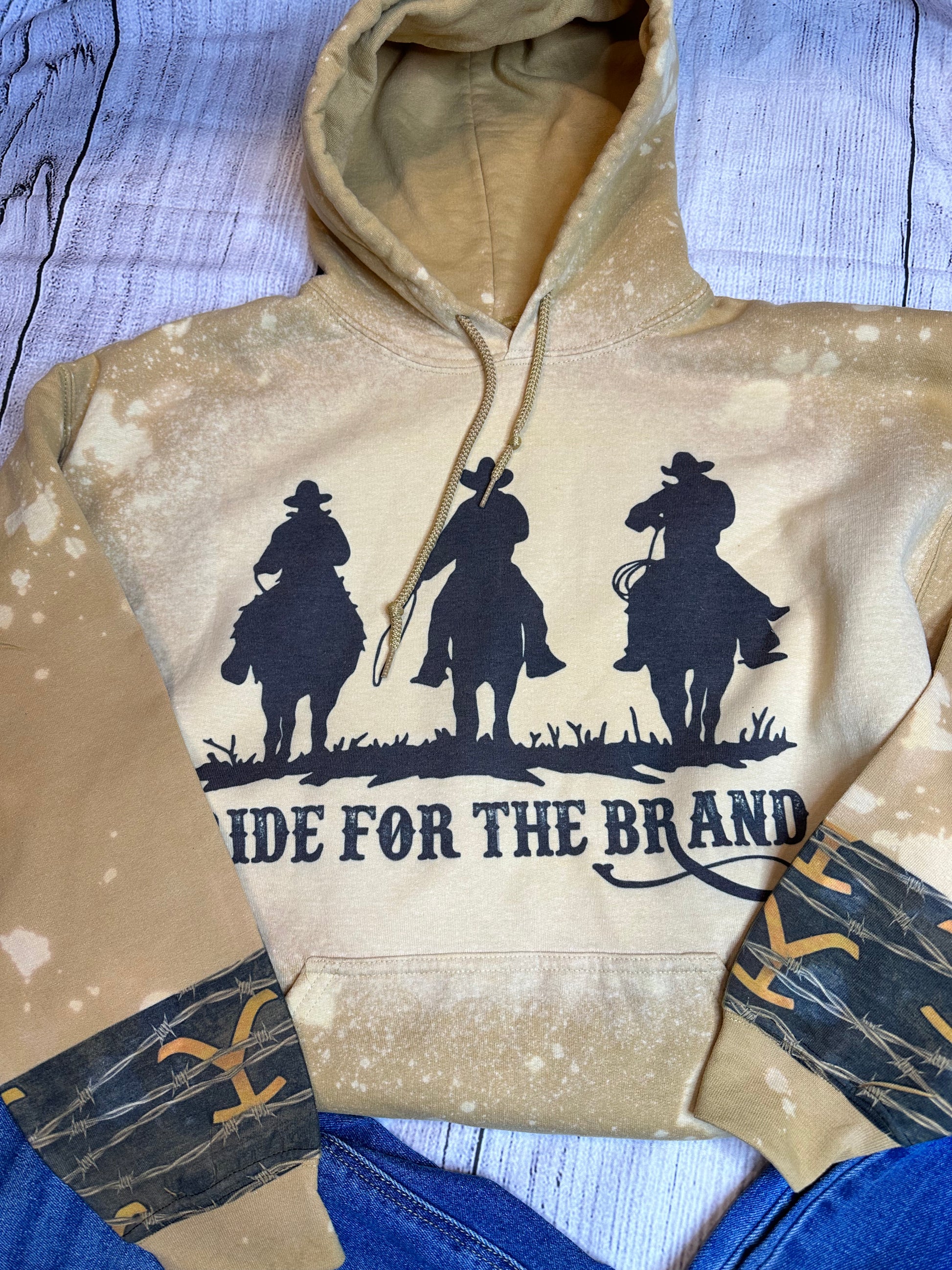 Ride for the brand Yellowstone Hoodie-Burning Presses