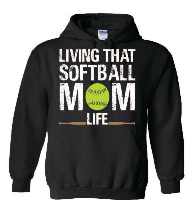 Living that softball mom life DTF print-Burning Presses