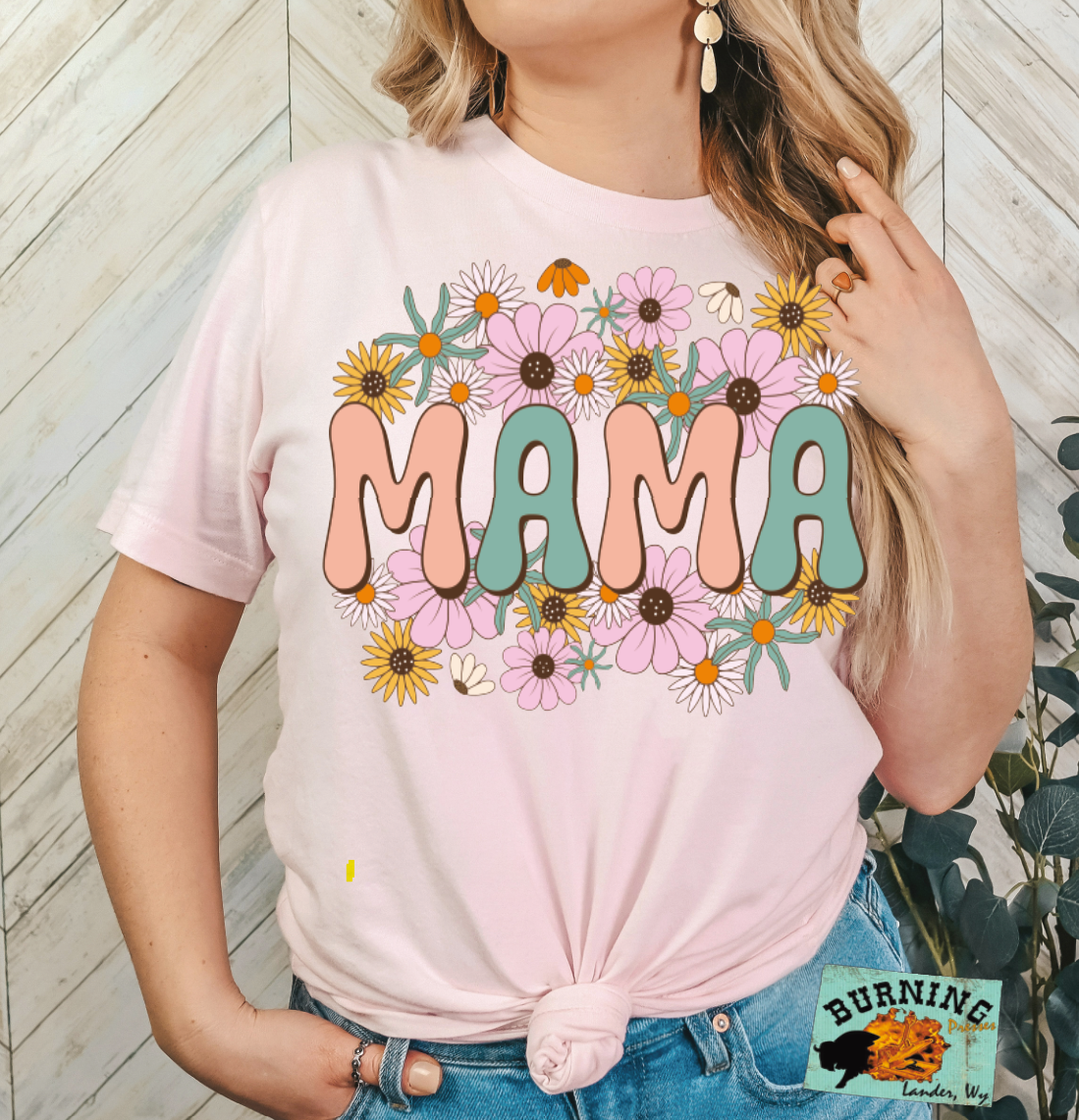 Mama with flowers DTF Transfer