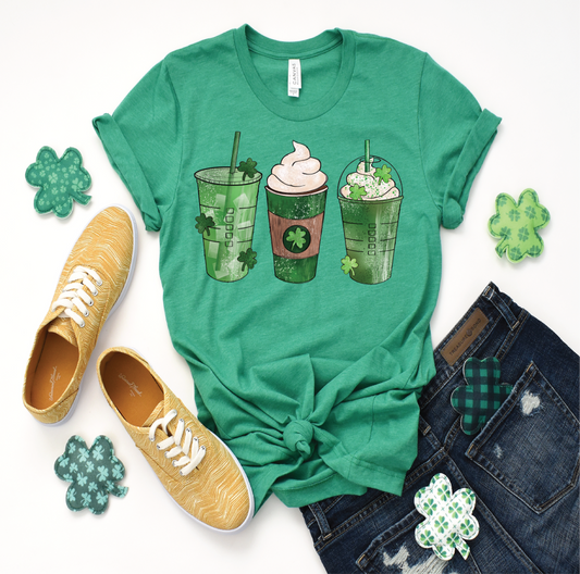 St. Patricks Day latte DTF Print-Burning Presses