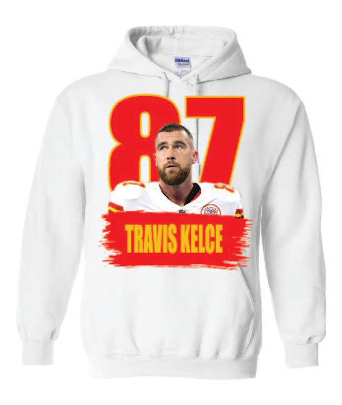 Travis Kelce 87 Chiefs DTF print-Burning Presses